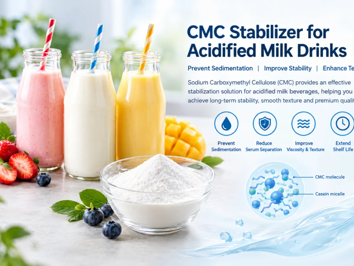 How to Prevent Sedimentation in Acidified Milk Drinks CMC Stabilization Mechanism and Formulation Solutions