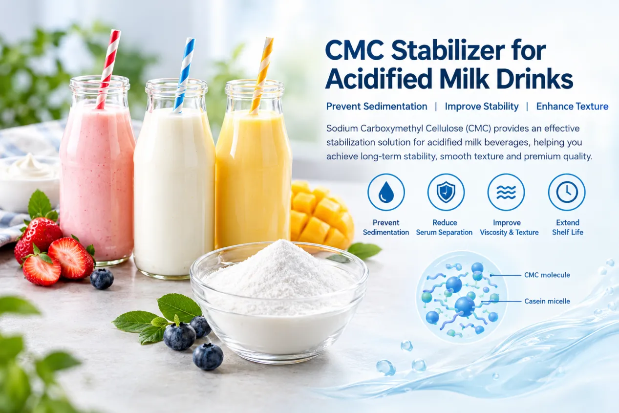 How to Prevent Sedimentation in Acidified Milk Drinks CMC Stabilization Mechanism and Formulation Solutions